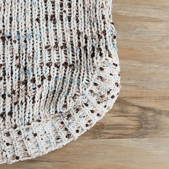 🔹️Jessica Simpson Cream Confetti Cowl Neck Sweater Small - Picture 6 of 11